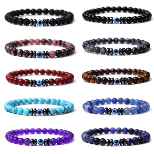 Gemstone Bracelets with Elastic Thread handmade fashion jewelry & Unisex Length Approx 17.5-18 cm Sold By PC