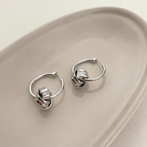 Brass Hoop Earring, fashion jewelry & for woman, Sold By Pair