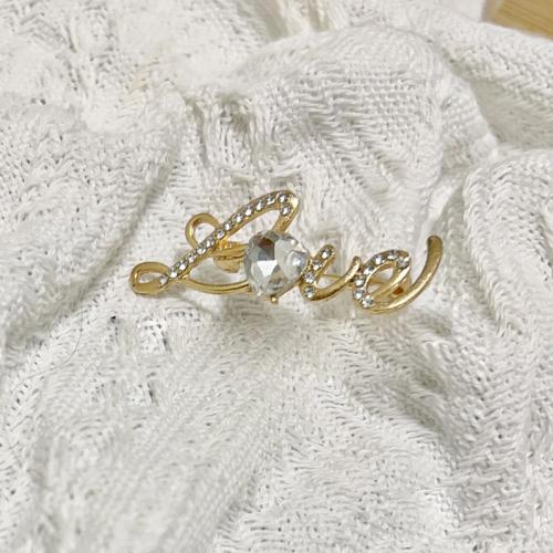 Rhinestone Brooch Zinc Alloy plated for woman & with rhinestone Sold By PC
