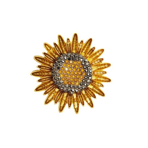 Tibetan Style Brooches, plated, different styles for choice & with rhinestone, more colors for choice, Sold By PC