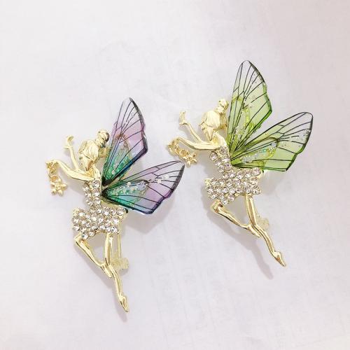 Zinc Alloy Brooches with Acrylic plated for woman & with rhinestone Sold By PC