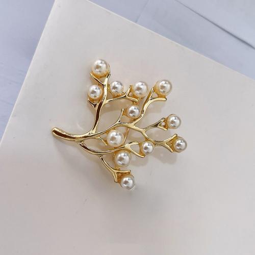 Zinc Alloy Brooches with Plastic Pearl plated Sold By PC