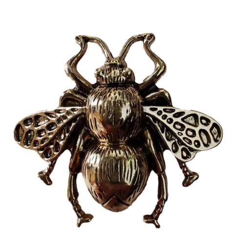 Tibetan Style Brooches, Bee, plated, for woman, khaki, Sold By PC