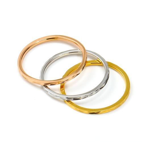 Stainless Steel Finger Ring 304 Stainless Steel Round Vacuum Ion Plating for woman Sold By PC