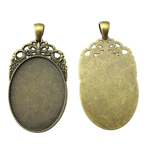 Zinc Alloy Pendant Cabochon Setting plated DIY Sold By PC