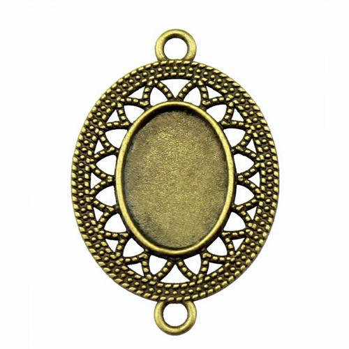 Tibetan Style Pendant Cabochon Setting, plated, DIY, more colors for choice, 13x18mm, Sold By PC