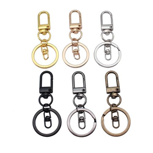 Zinc Alloy Key Clasp Round plated DIY 34mm Sold By PC