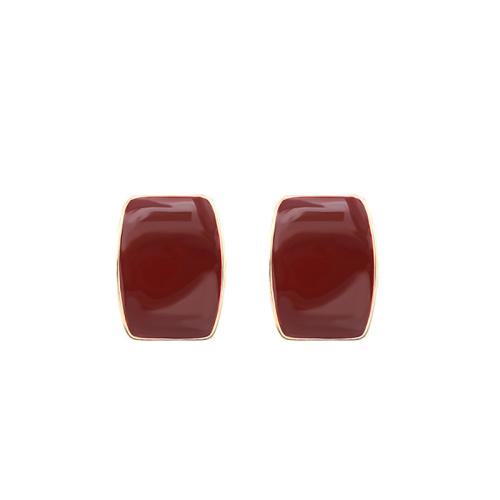 Zinc Alloy Stud Earring fashion jewelry & for woman & enamel 19mm Sold By Pair