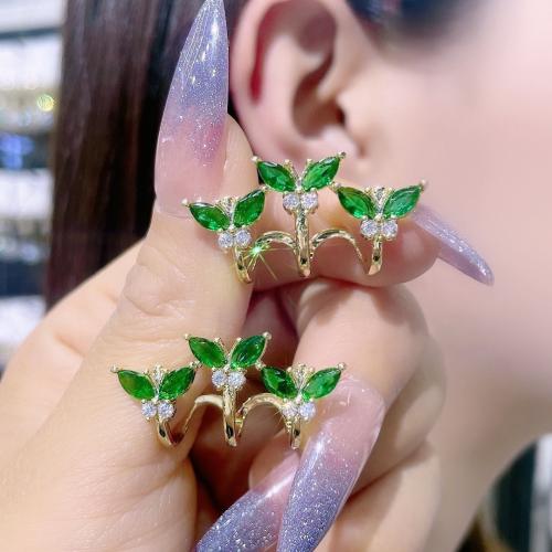 Zinc Alloy Stud Earring fashion jewelry & for woman & with rhinestone Sold By Pair