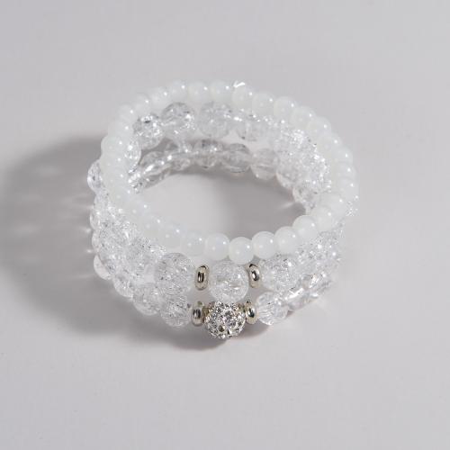 Acrylic Bracelets, three pieces & fashion jewelry & for woman & with rhinestone, Sold By Set