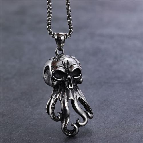 Zinc Alloy Jewelry Necklace Octopus fashion jewelry & Unisex Length Approx 60 cm Sold By PC