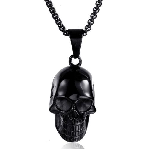 Tibetan Style Jewelry Necklace, Skull, fashion jewelry & Unisex, more colors for choice, Length:Approx 60 cm, Sold By PC