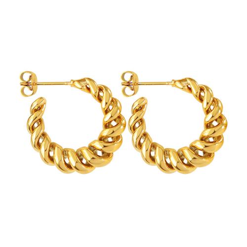 Ottone stallone orecchino, gioielli di moda & per la donna, dorato, 22x5mm, Venduto da coppia