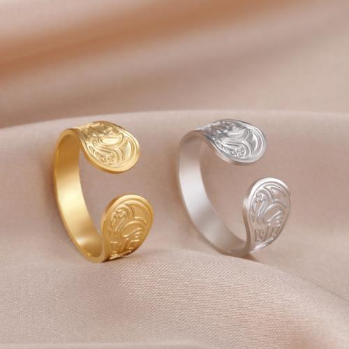 خاتم إصبع الفولاذ المقاوم للصدأ, 304 الفولاذ المقاوم للصدأ, مجوهرات الموضة & للجنسين, المزيد من الألوان للاختيار, تباع بواسطة PC