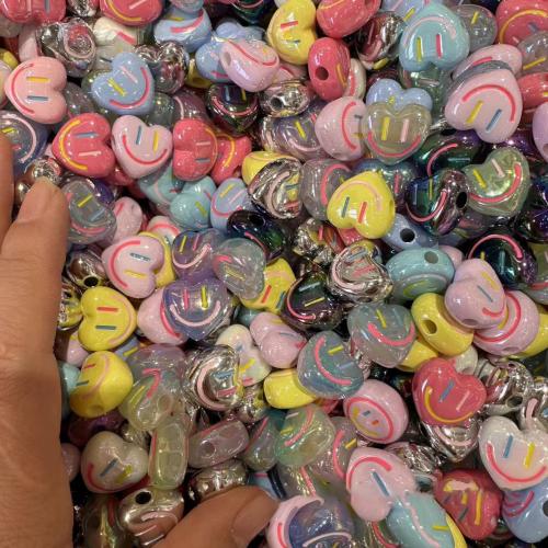 Acrylic Jewelry Beads, Heart, DIY, more colors for choice, 14x16mm, 200PCs/Bag, Sold By Bag