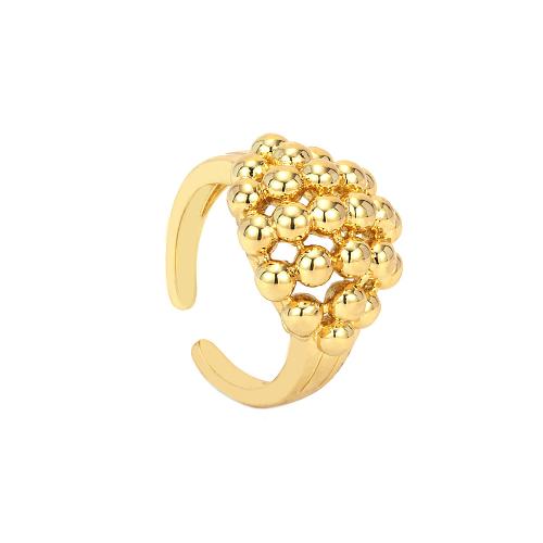 Ring Finger mosiądz, Platerowane w kolorze złota, Regulowane & biżuteria moda & różnej wielkości do wyboru & dla kobiety, dostępnych więcej kolorów, bez zawartości niklu, ołowiu i kadmu, średnica wewnętrzna:około 17mm, sprzedane przez PC