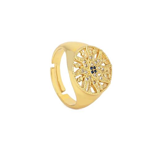 Cubic Zirconia Micro Pave Brass Ring, plated, Adjustable & fashion jewelry & micro pave cubic zirconia & for woman, more colors for choice, nickel, lead & cadmium free, Inner Diameter:Approx 17mm, Sold By PC