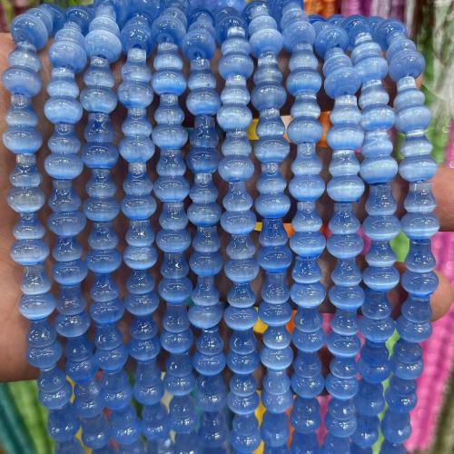 Gemstone Jewelry Beads, Gypsum Stone, Calabash, DIY, more colors for choice, 8x12mm, Approx 33PCs/Strand, Sold By Strand