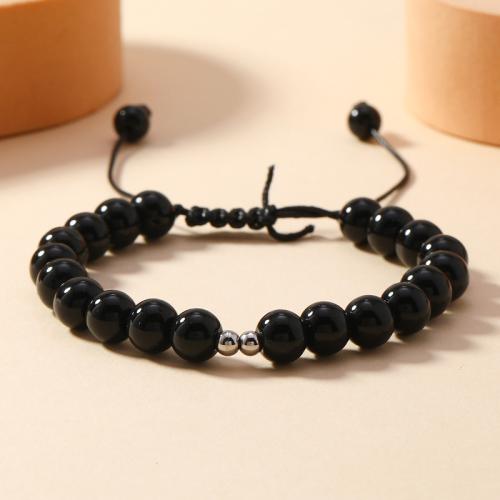 Glass Beads Bracelet, with Cotton Thread, Adjustable & different styles for choice & for woman, more colors for choice, Length:Approx 14 cm, Sold By PC