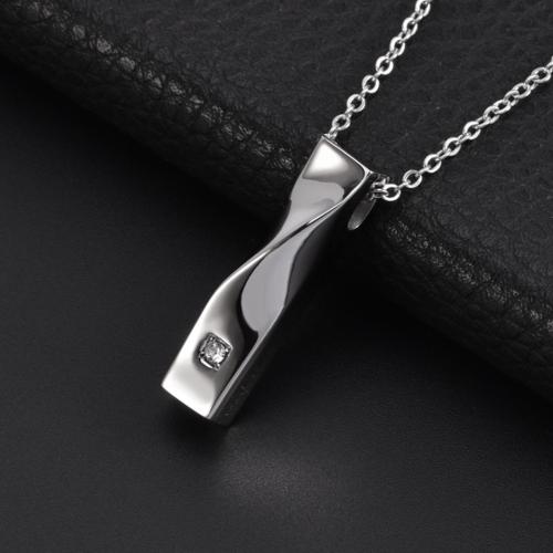 Cremation Jewelry Ashes Urn Necklace, 304 Stainless Steel, polished, can open and put into something & different styles for choice, more colors for choice, nickel, lead & cadmium free, Length:50 cm, Sold By PC
