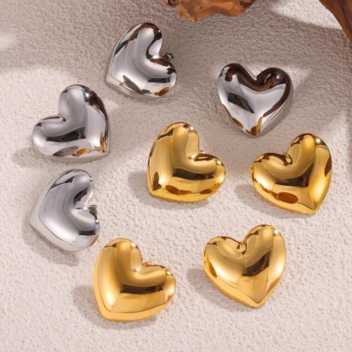 Titanium Steel  Earring Heart plated fashion jewelry Sold By Pair