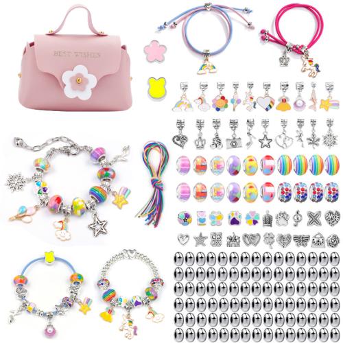 Children DIY String Beads Set, Tibetan Style, plated, Girl & different styles for choice, more colors for choice, 165PCs/Set, Sold By Set
