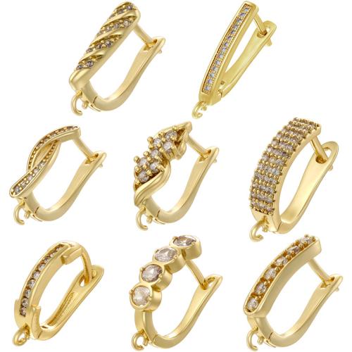 Brass Lever Back Earring Component, plated, DIY & different styles for choice & micro pave cubic zirconia, more colors for choice, Sold By Pair