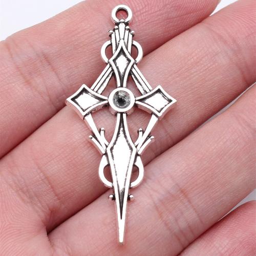 Tibetan Style Pendants, antique silver color plated, DIY, 48x22mm, Sold By PC
