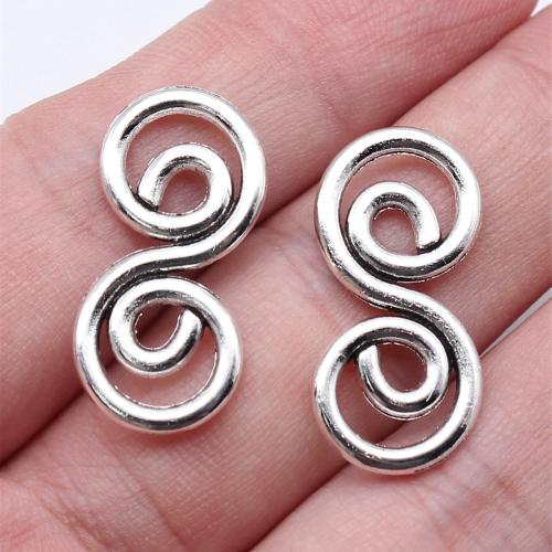 Tibetan Style Connector, antique silver color plated, DIY & 1/1 loop, 26x13mm, Sold By PC