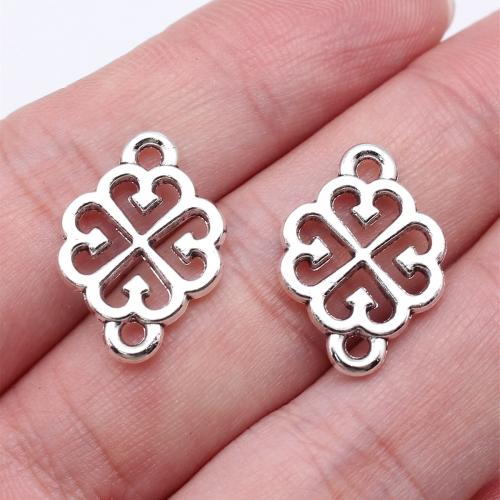 Tibetan Style Connector, Flower, antique silver color plated, DIY & 1/1 loop, 21x15mm, Sold By PC