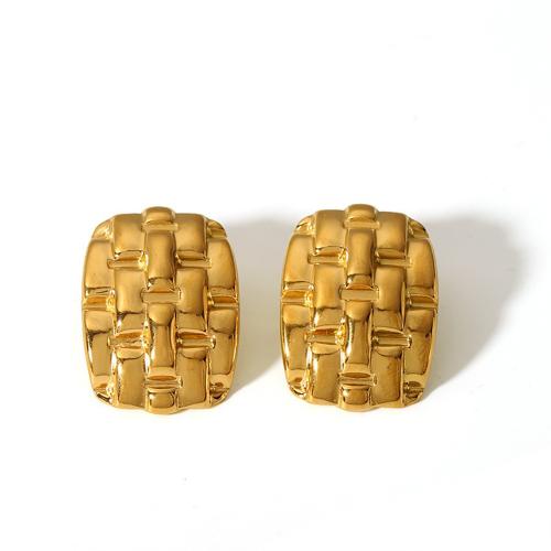 304 Stainless Steel Stud Earring Geometrical Pattern plated fashion jewelry & for woman Sold By Pair