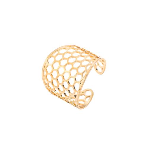 304 Stainless Steel Cuff Finger Ring, gold color plated, different styles for choice & for woman & hollow, Sold By PC