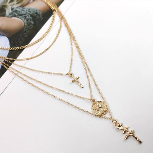 Tibetan Style Jewelry Necklace, with 5cm extender chain, fashion jewelry & multilayer & for woman, more colors for choice, Length:Approx 40 cm, Sold By PC