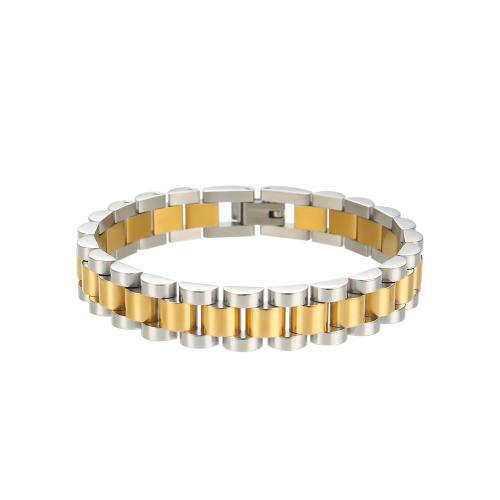 Bijoux bracelet en acier inoxydable, Acier inoxydable 304, bijoux de mode & longueur différente pour le choix & pour femme & deux tons, Vendu par PC