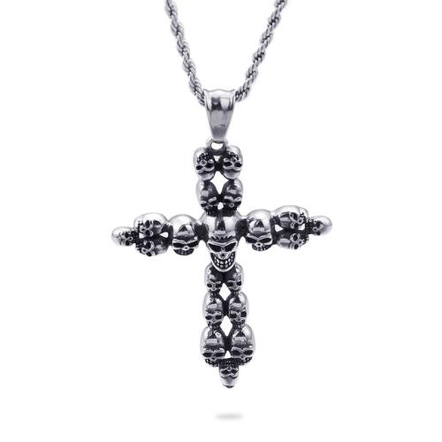Nerezová ocel Cross Přívěsky, 304 Stainless Steel, Kříž, módní šperky & unisex, 41x51mm, Prodáno By PC