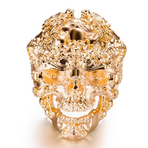 Tibetan Style Finger Ring, Skull, plated, fashion jewelry & different size for choice & for man, more colors for choice, nickel, lead & cadmium free, Sold By PC
