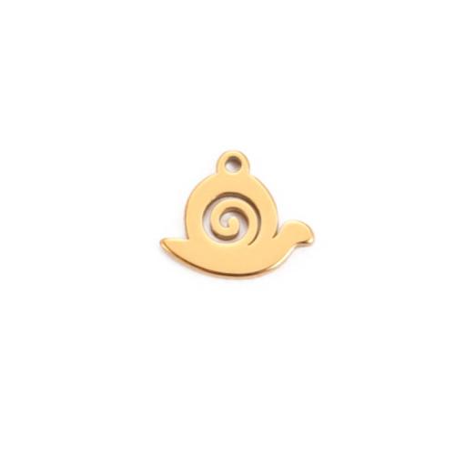 Stainless Steel Animal Pendants, 304 Stainless Steel, Snail, Vacuum Ion Plating, DIY, more colors for choice, 11.10x9.50mm, Sold By PC