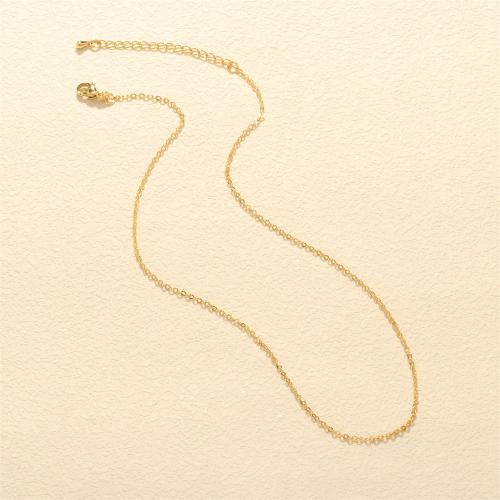 Brass Necklace Chain, with 5cm extender chain, gold color plated, DIY & for woman, nickel, lead & cadmium free, 2mm, Length:Approx 40 cm, Sold By PC