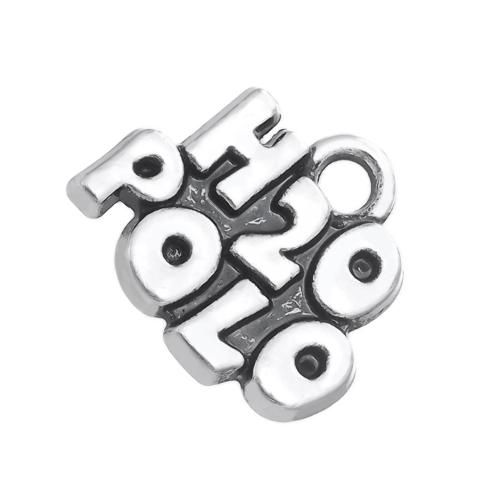 Tibetan Style Alphabet and number Pendants, Alphabet Letter, antique silver color plated, DIY, nickel, lead & cadmium free, 12.90x11.60mm, Sold By PC