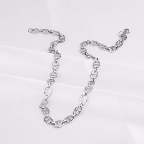 Titanium Steel Necklace polished DIY Sold By PC