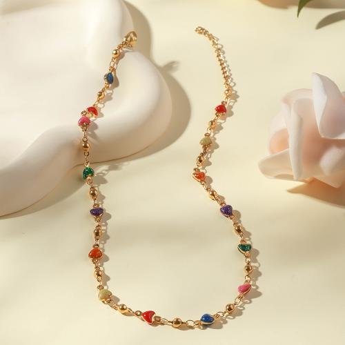 Jewelry Sets, Titanium Steel, with 5CM extender chain, gold color plated, different styles for choice & for woman & enamel, more colors for choice, Sold By PC