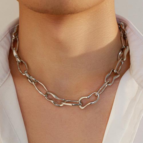 Zinklegierung Schmuck Halskette, mit Verlängerungskettchen von 10cm, plattiert, Modeschmuck, keine, frei von Nickel, Blei & Kadmium, Länge:41 cm, verkauft von PC