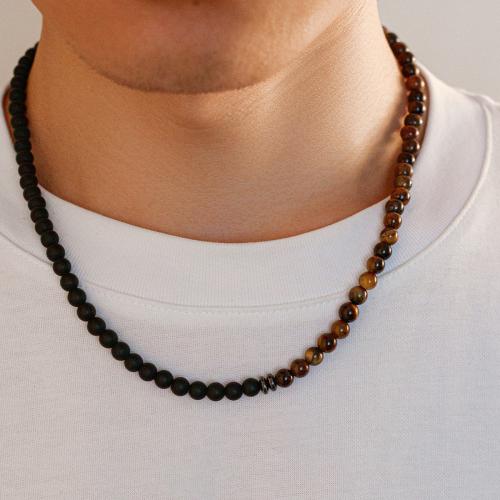 Mode Halskette, Kunststoff, mit Hämatit & Synthetische Türkis, mit Verlängerungskettchen von 7cm, Modeschmuck, keine, Länge:48 cm, verkauft von PC