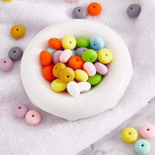 Silicone Beads, DIY, more colors for choice, 14x8mm, 100PCs/Lot, Sold By Lot