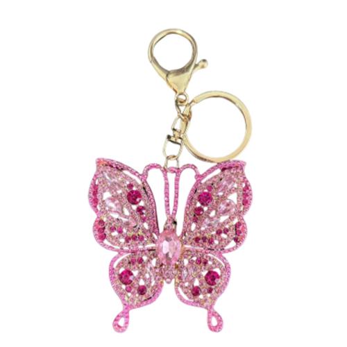 Zinc Alloy Key Clasp plated portable & Unisex & enamel & with rhinestone Sold By PC