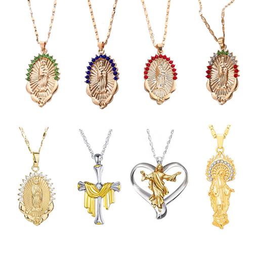 Zinc Alloy smykker halskæde, med messing kæde, forgyldt, forskellige stilarter for valg & for kvinde & med rhinestone, gylden, Solgt af PC