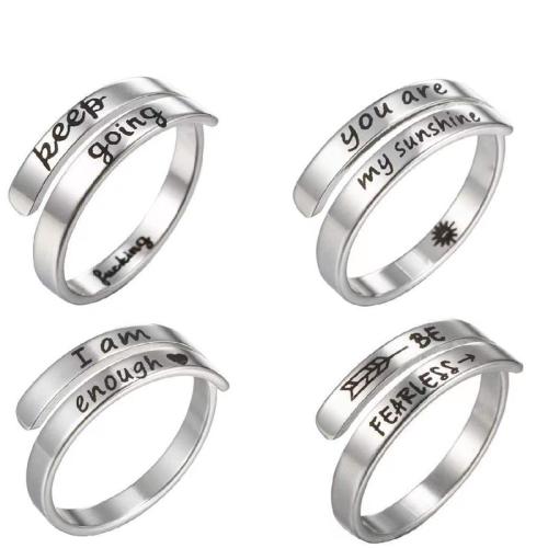 Stainless Steel Finger Ring, 304 Stainless Steel, polished, Unisex & different designs for choice, more colors for choice, Sold By PC