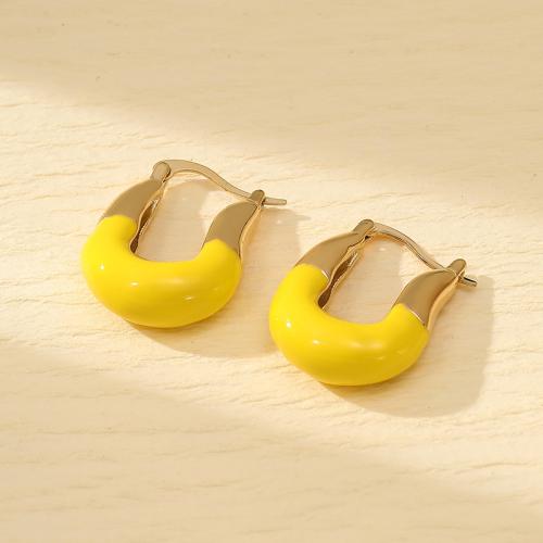Stainless Steel Lever Back Earring, 304 Stainless Steel, plated, for woman & enamel, more colors for choice, Sold By Pair