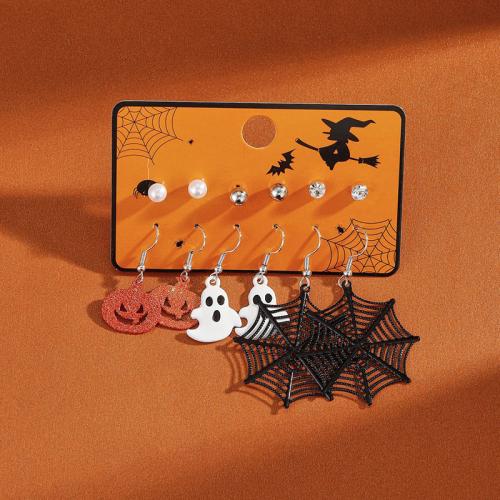 Cink Alloy Set naušnice, 6 komada & Halloween Nakit Gift & za žene, više boja za izbor, Prodano By Set