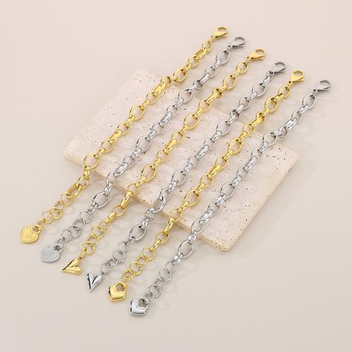 Stainless Steel Jewelry Bracelet, 304 Stainless Steel, Heart, Vacuum Ion Plating, different styles for choice & for woman, more colors for choice, Sold By PC